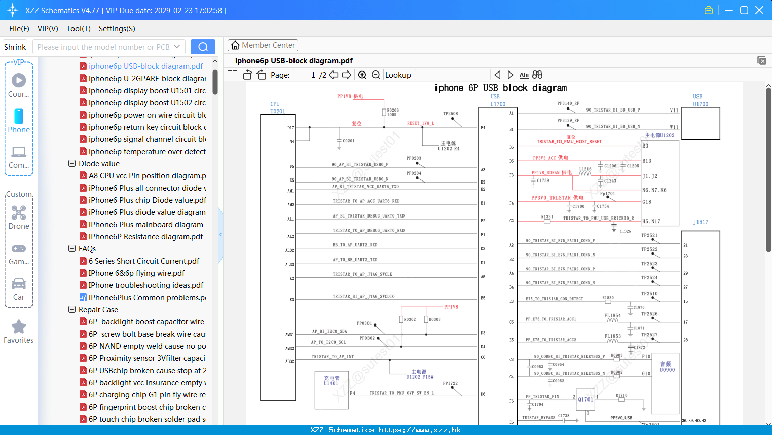 Iphone6p USB-block Diagram